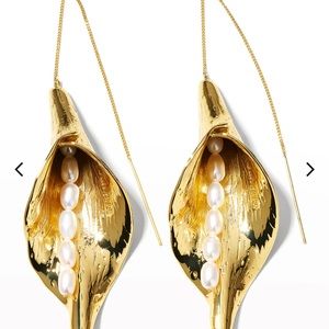 Cult Gaia Calla gold earrings